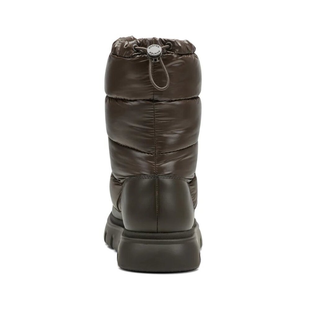 Hunter Maribel Lug Sole Insulated Waterproof Snow Booties in Dark Brown - Picture 7 of 9